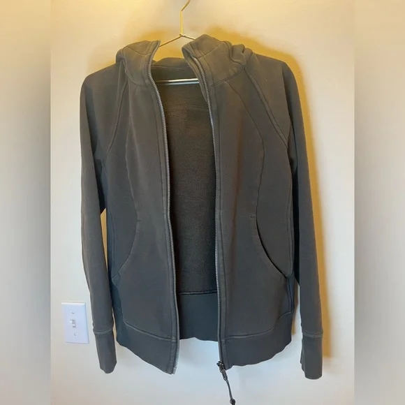 Lululemon Scuba Full Zip Hoodie Women’s Size 6 Dark Green - Picture 3 of 5